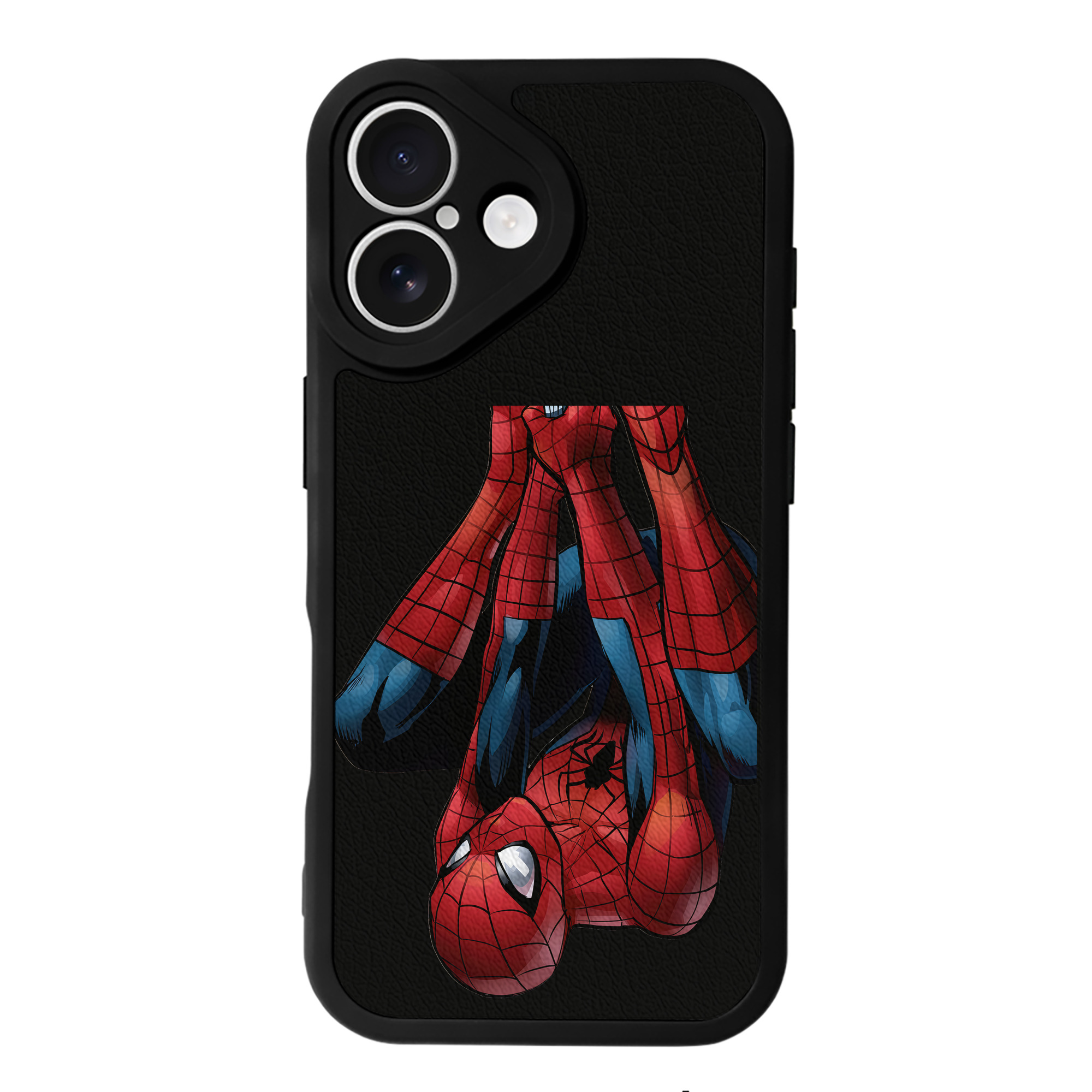 Spider Man スパイダーマン 【iPhone 16シリーズ対応】シリコンスマホケース（レザー調） 材質：シリコン